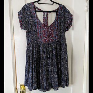 Free People Sundown Tribal Print Babydoll Dress